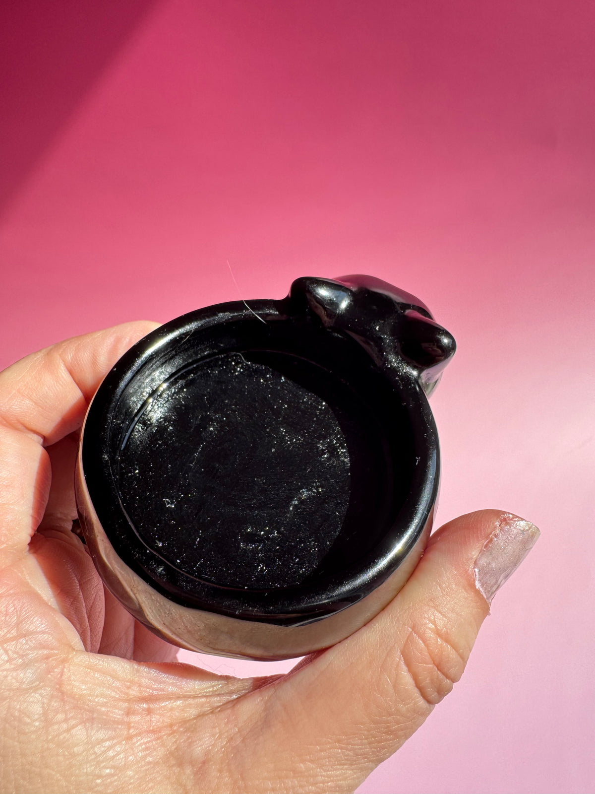 Obsidian Mini Cat Bowl