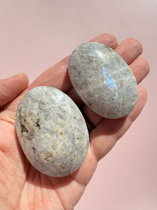 Rainbow Moonstone Mini Palm Stone