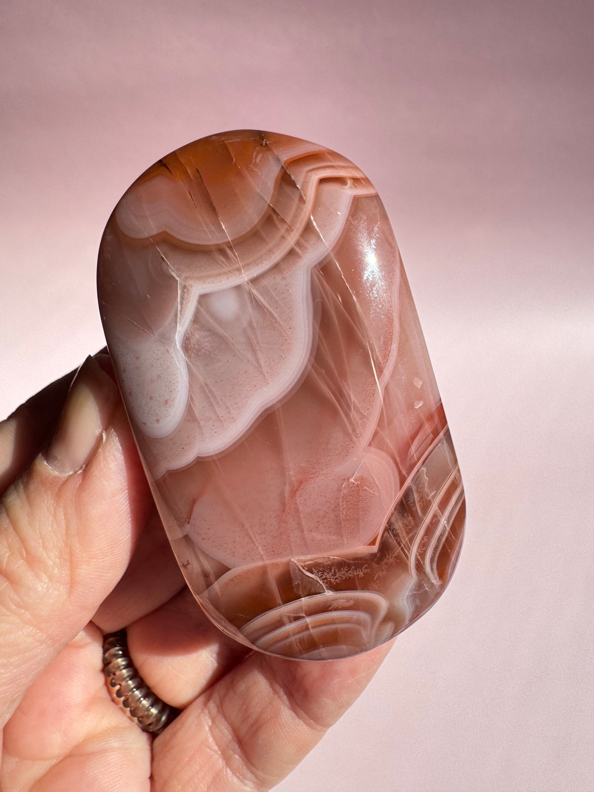 Carnelian Palm Stone - Item Y