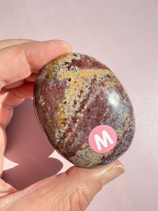 Unicorn Jasper Palm Stone - from India (Item M)