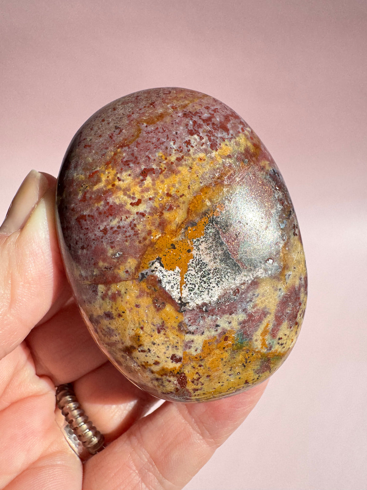 Unicorn Jasper Palm Stone - Item A