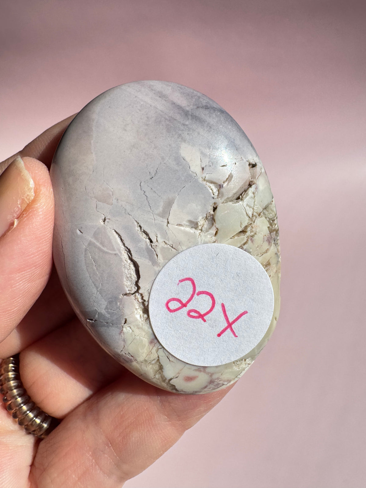 Hyacinth Jasper Palm Stone from Utah - ITEM X