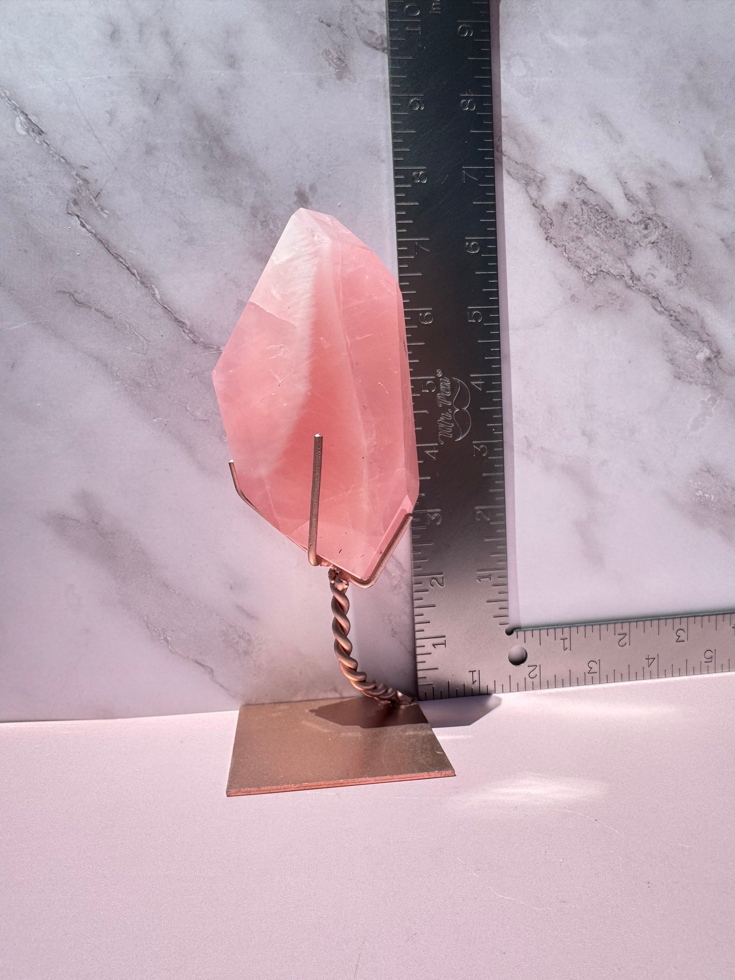 Rose Quartz Polished Freeform on Stand, from Brazil - Item B