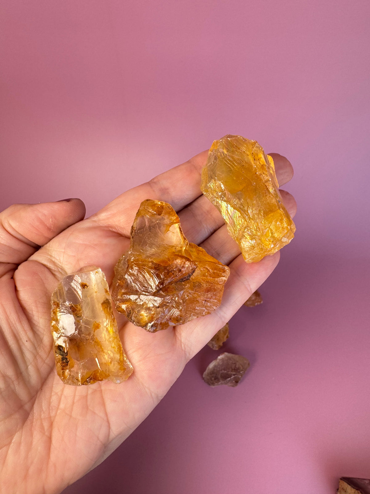 "Pumpkin Spice" Golden Healer Quartz Raw Pieces
