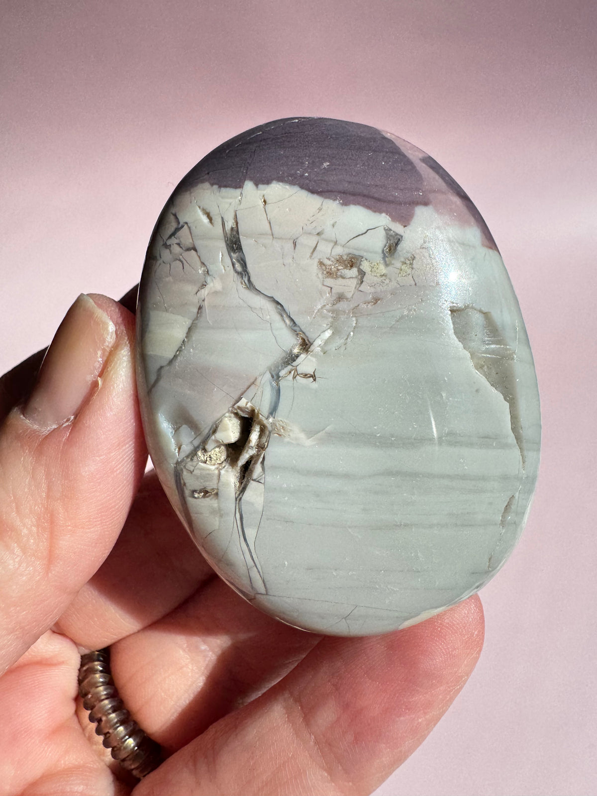 Hyacinth Jasper Palm Stone from Utah - ITEM O