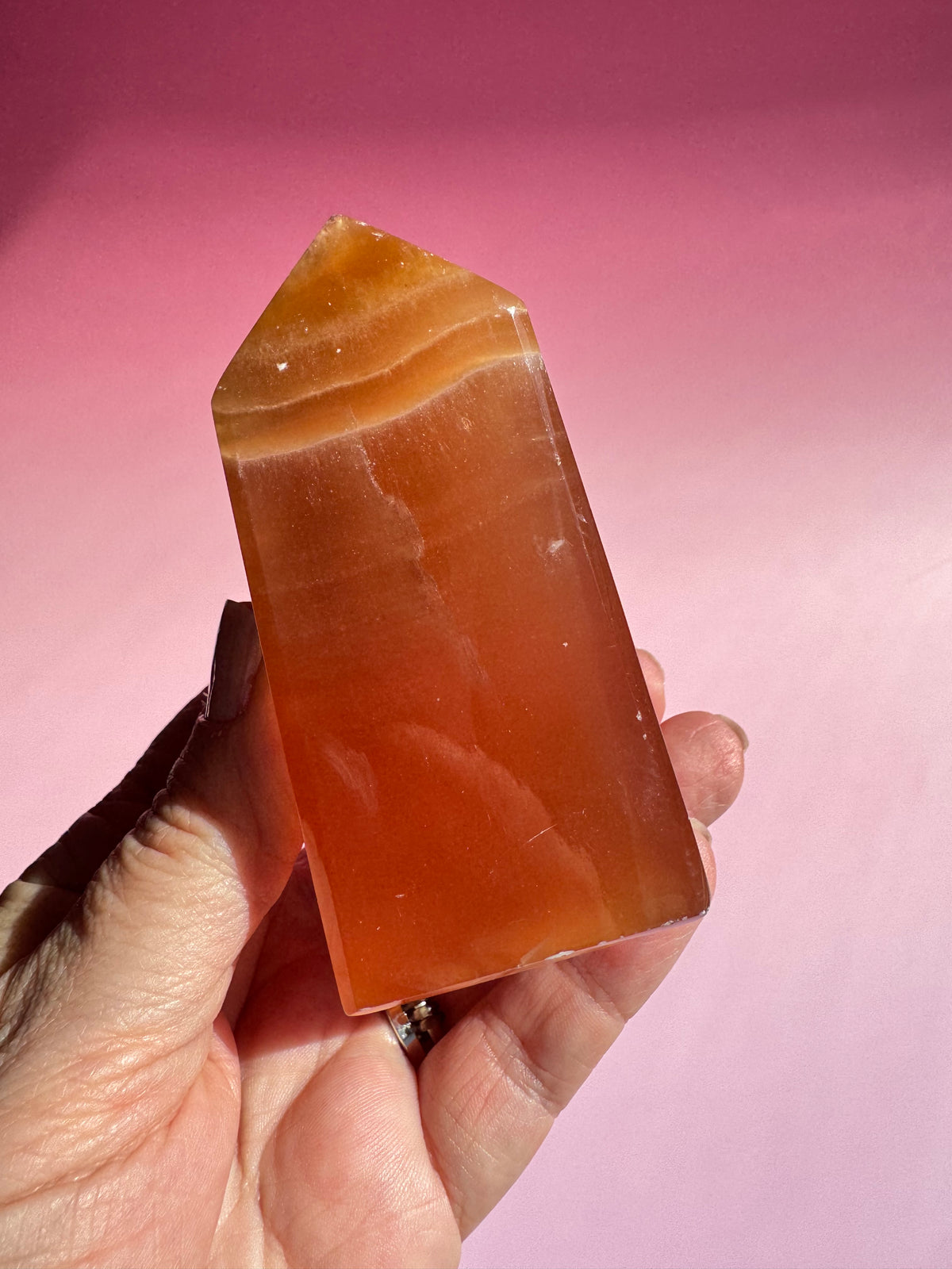 Honey Calcite Tower - ITEM E