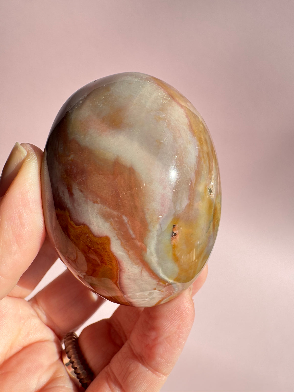Polychrome Jasper Palm Stone - Item N