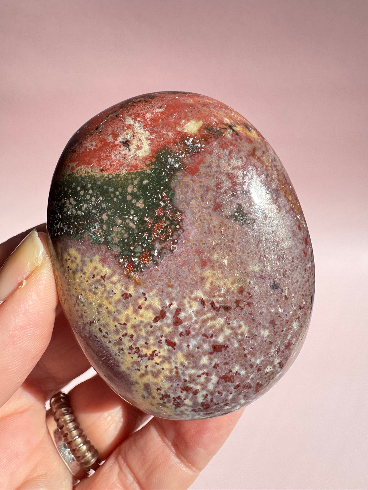 Unicorn Jasper Palm Stone - Item V