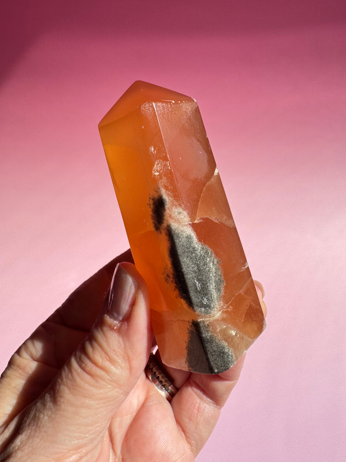 Honey Calcite Tower - ITEM A