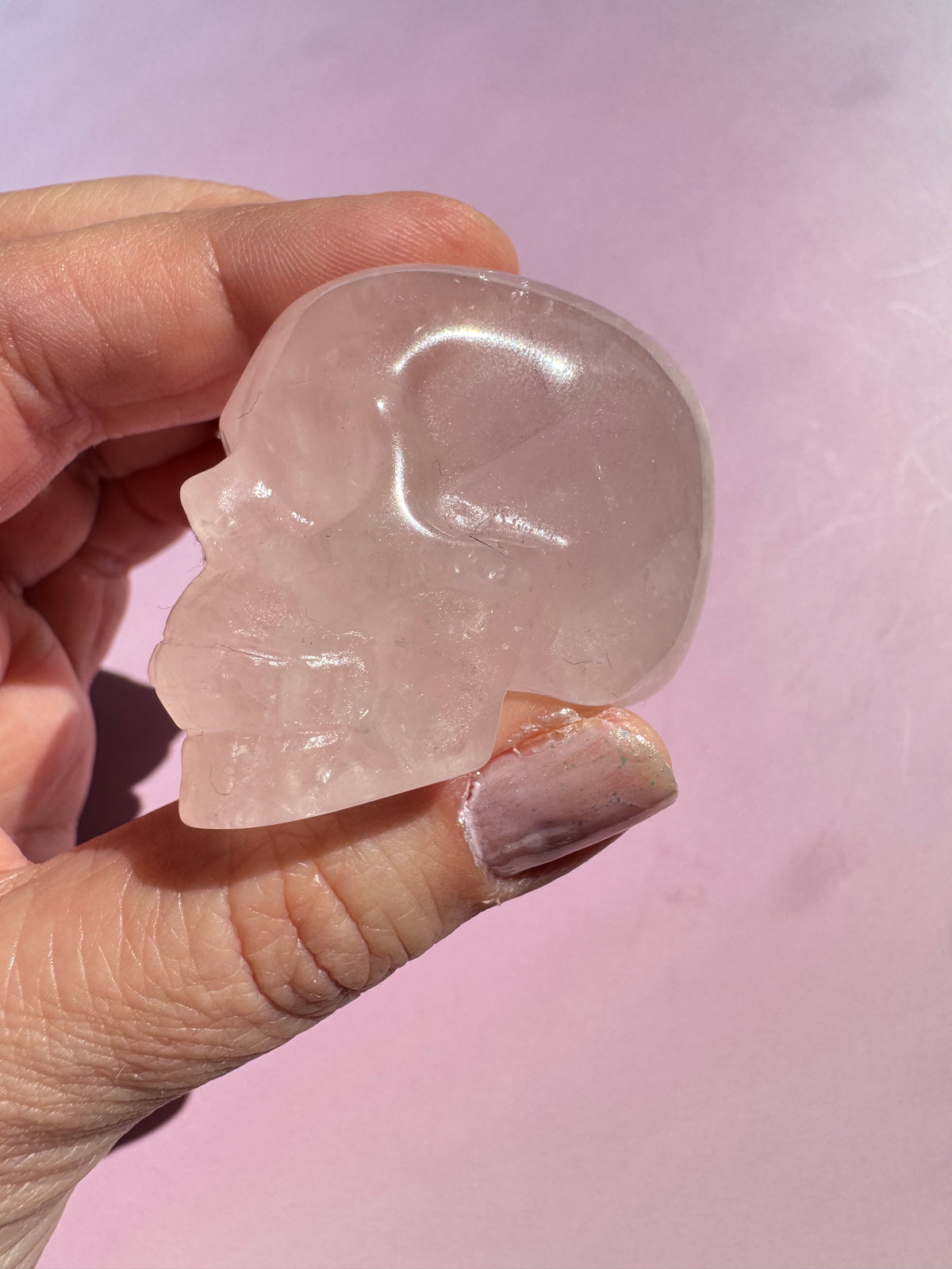 Rose Quartz Skull Carvings