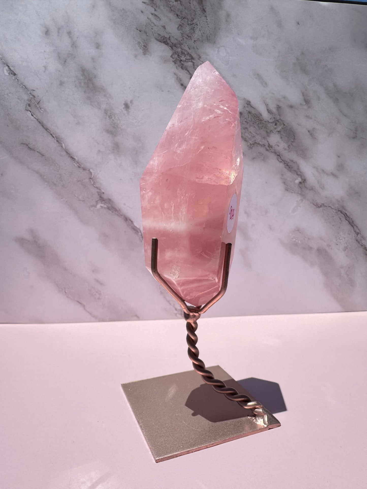 Rose Quartz Polished Freeform on Stand, from Brazil - Item A
