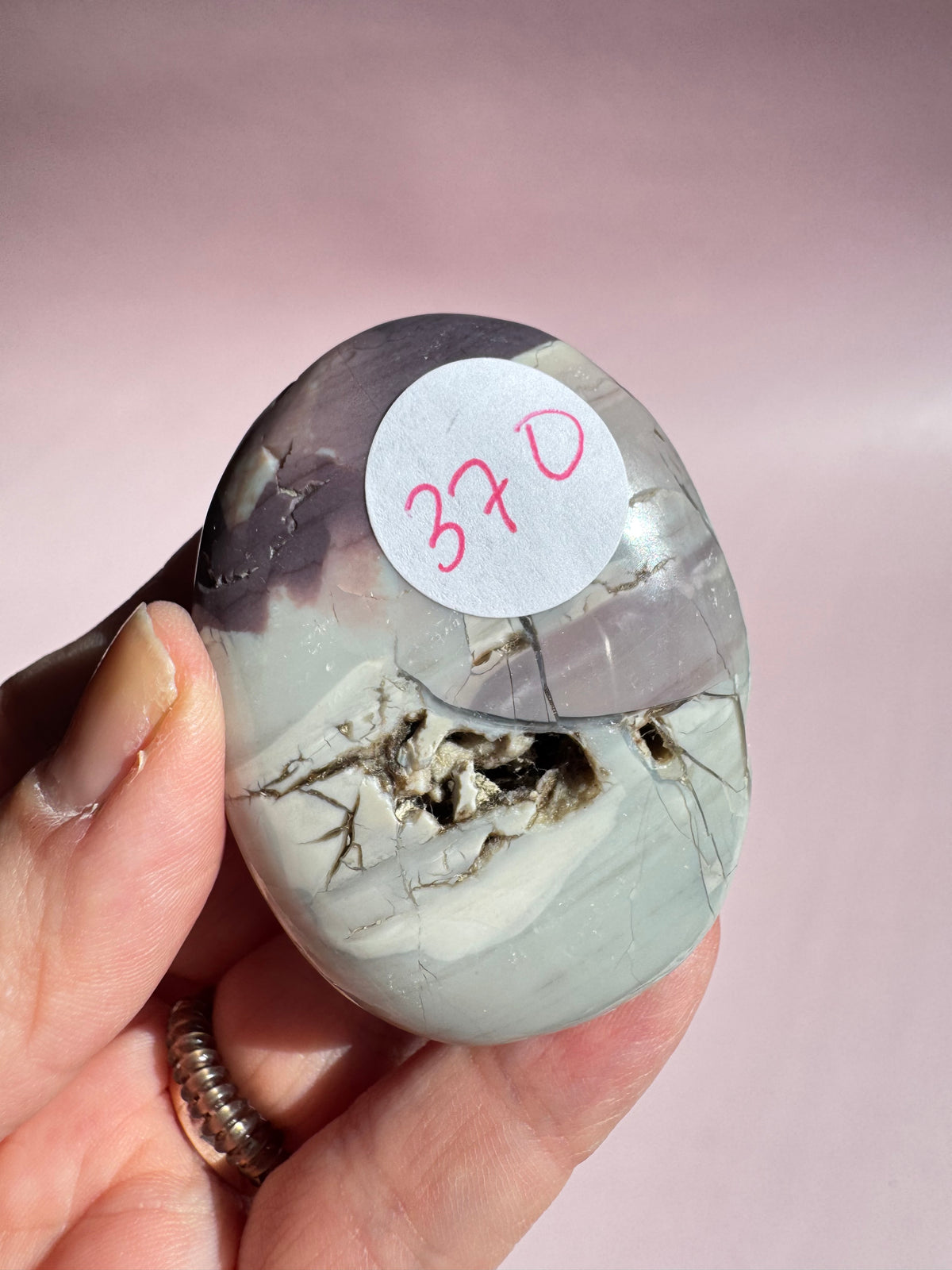 Hyacinth Jasper Palm Stone from Utah - ITEM O