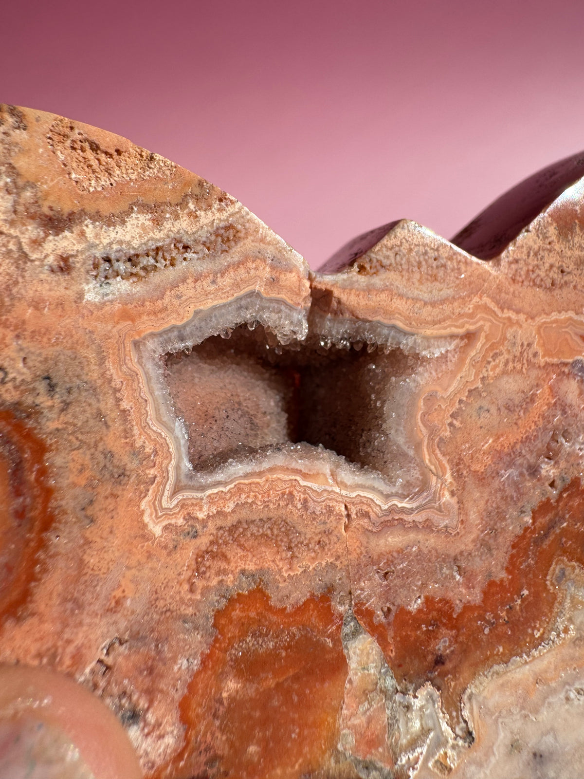 Pink Crazy Lace Agate Butterfly - ITEM F