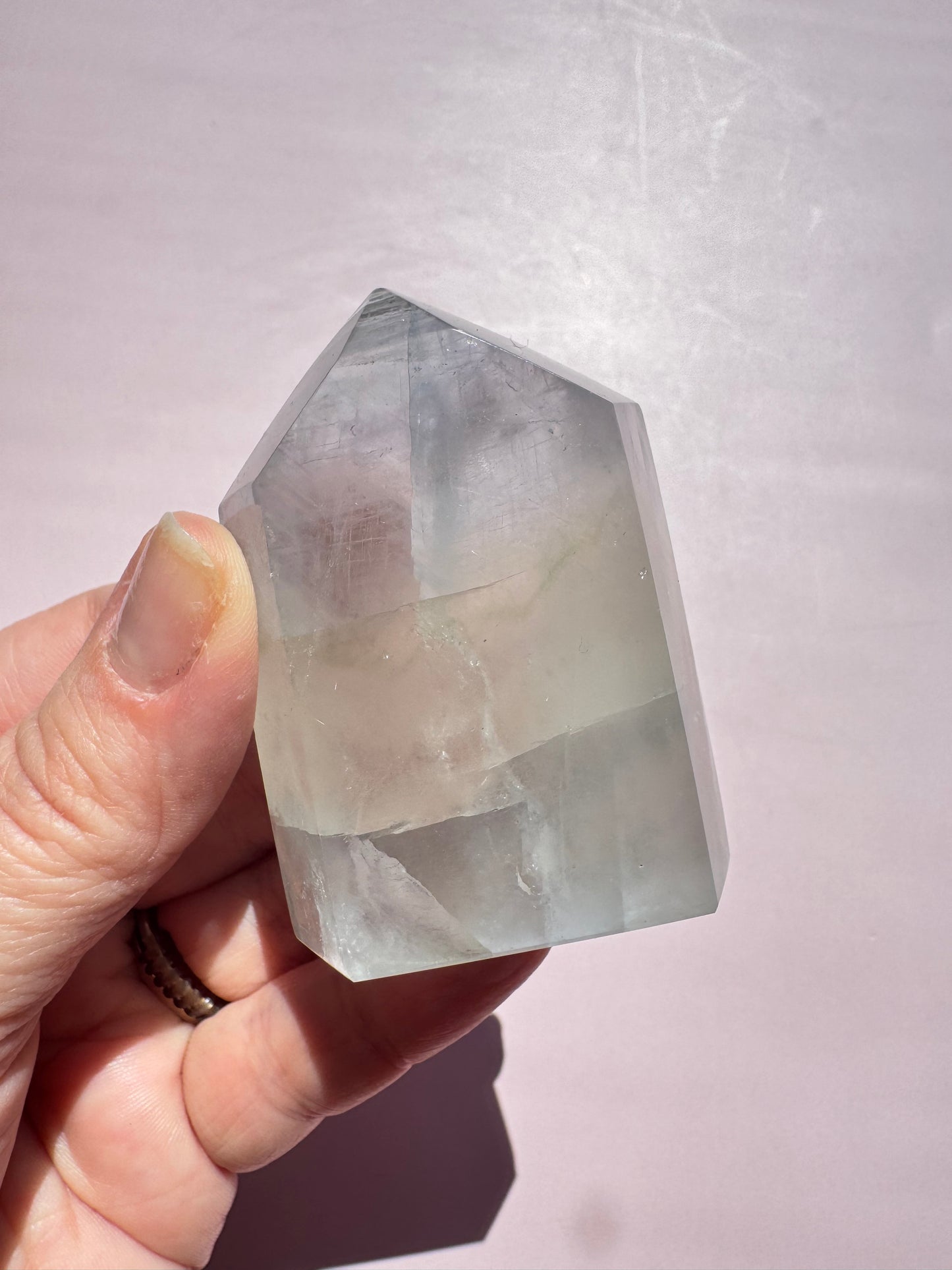 Ice Blue Fluorite Tower - Item A