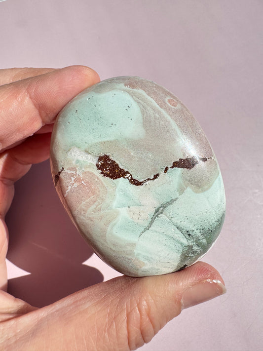 Unicorn Jasper Palm Stone - from India (Item P)