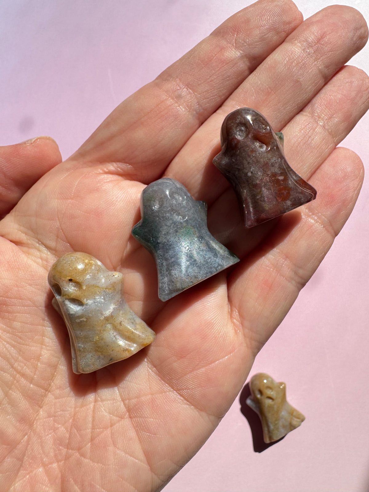 Sea Jasper Mini Ghost Carving