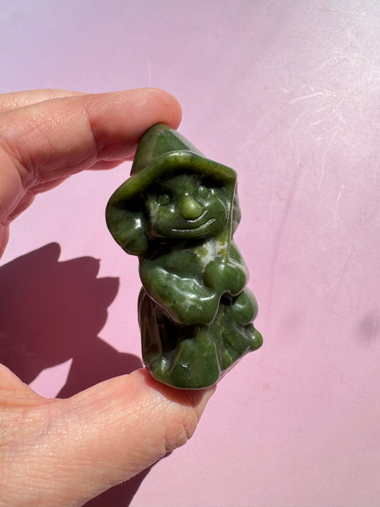 Serpentine Witch Carving