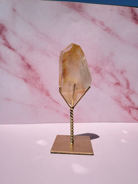 Golden Healer Quartz Freeform on Stand - Item C