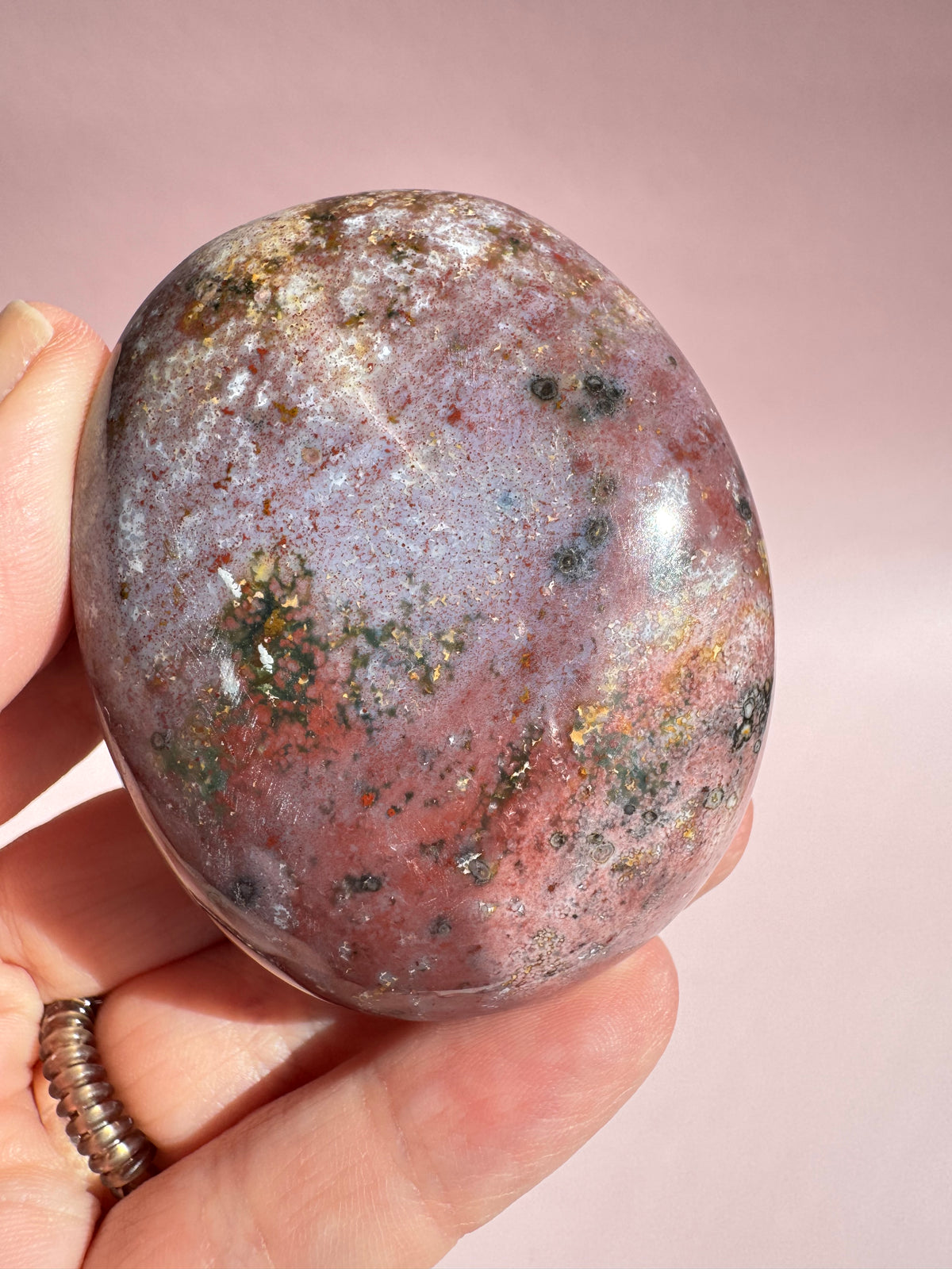 Unicorn Jasper Palm Stone - Item D