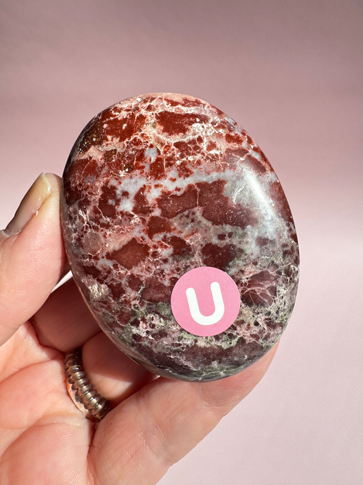 Unicorn Jasper Palm Stone - Item U
