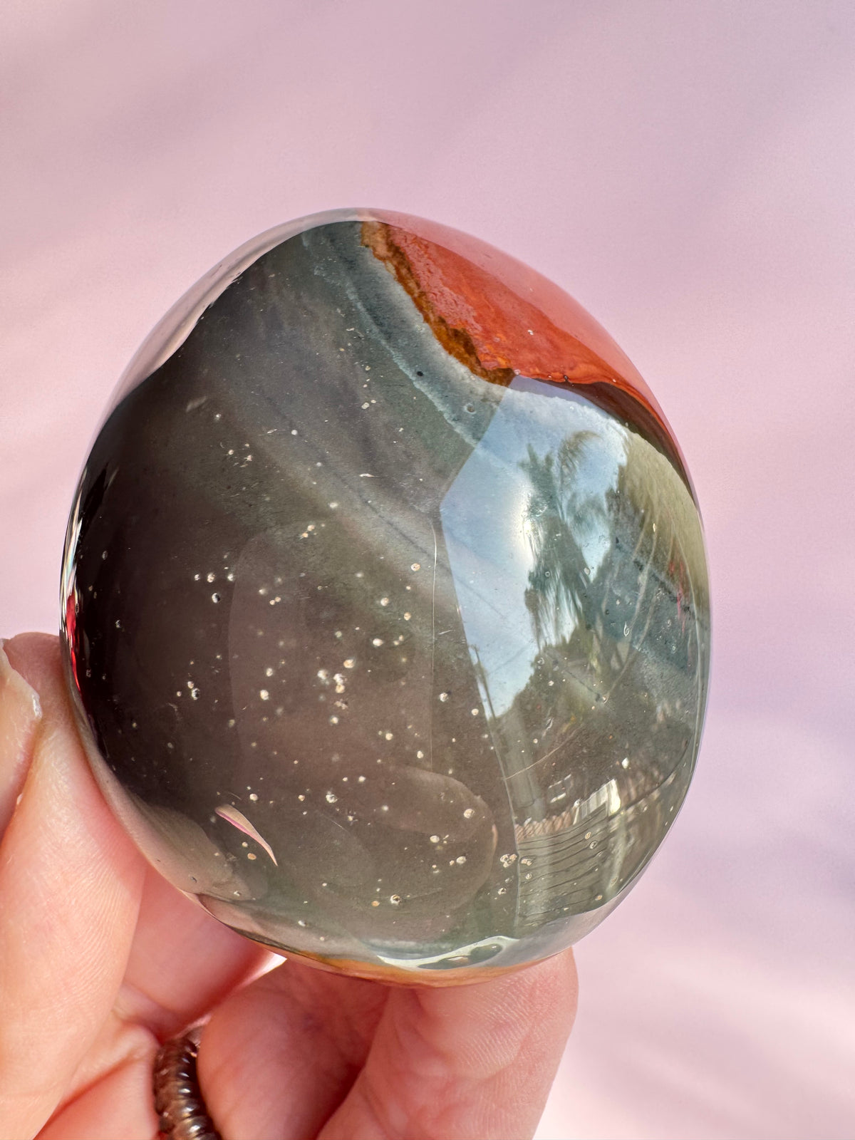 Polychrome Jasper Palm Stone - Item W