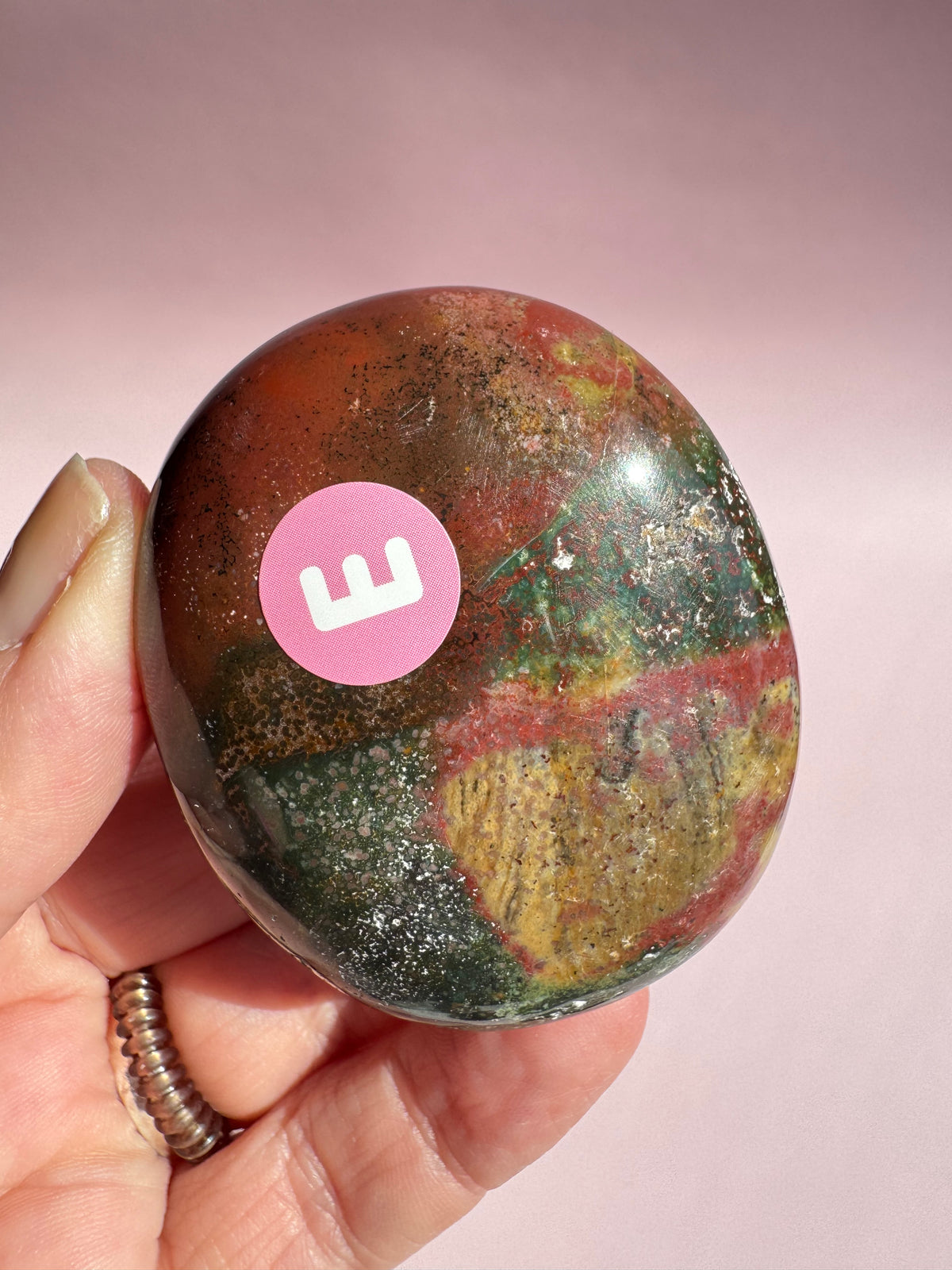 Unicorn Jasper Palm Stone - Item E