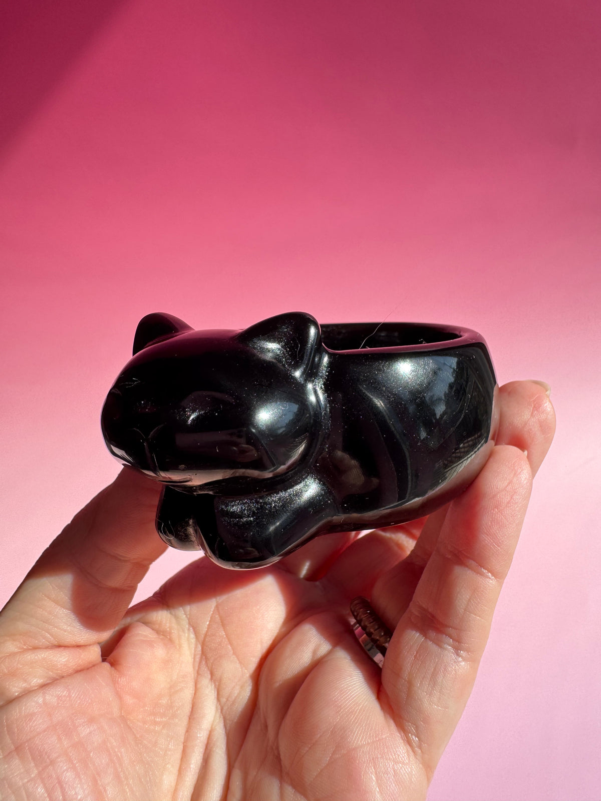 Obsidian Mini Cat Bowl