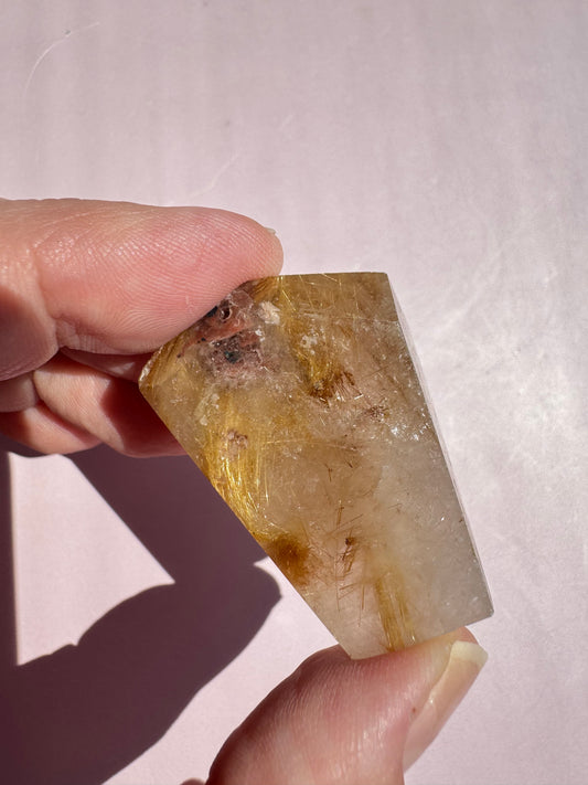 Golden Rutile Quartz Freeform - Item A