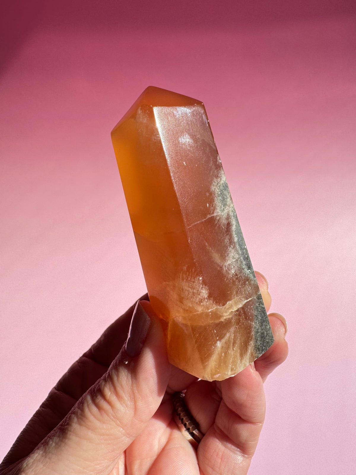 Honey Calcite Tower - ITEM A