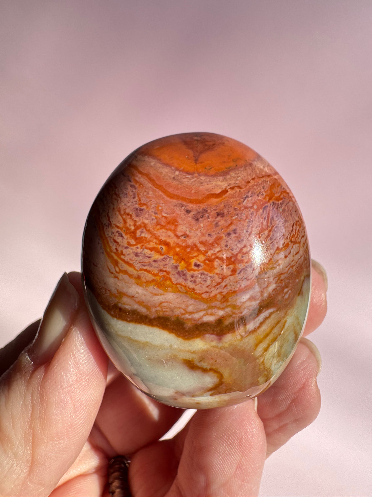 Polychrome Jasper Palm Stone - Item B