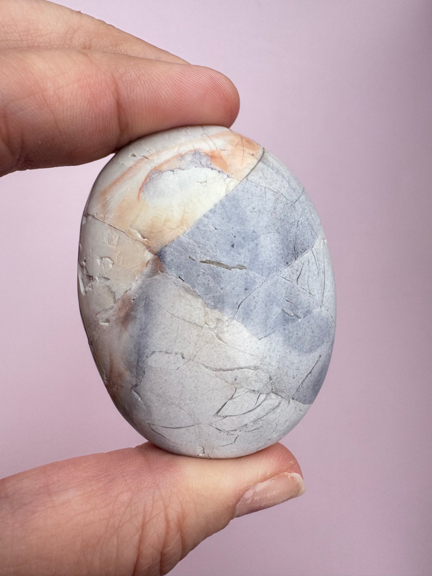 Hyacinth Jasper Palm Stone from Utah - ITEM N