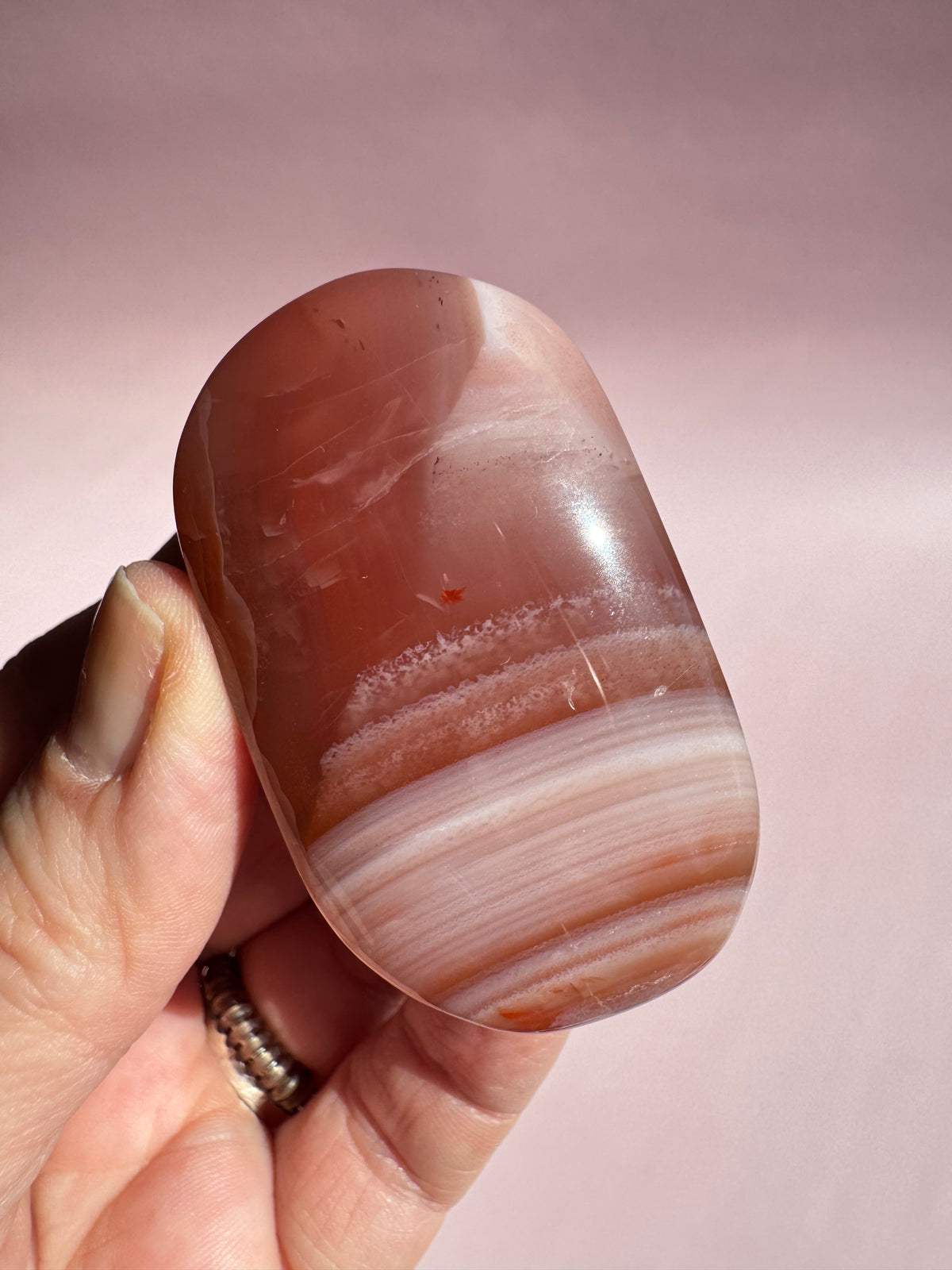 Carnelian Palm Stone - Item X