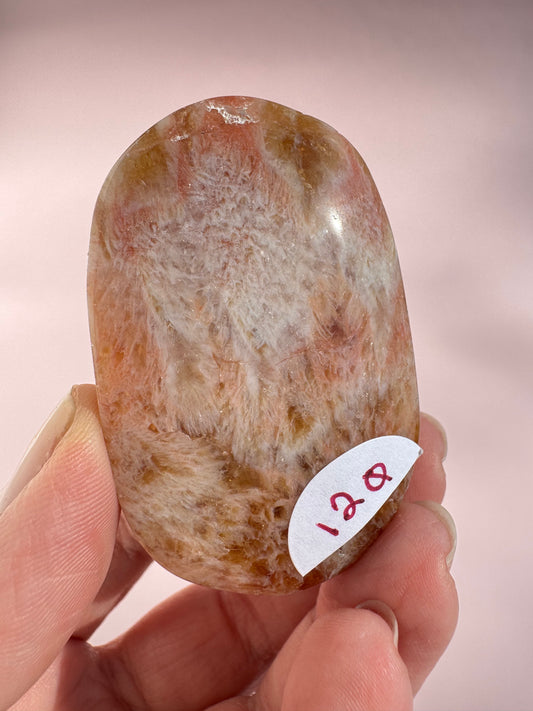 Honeycomb Citrine (Treated) Palm Stone - Item O