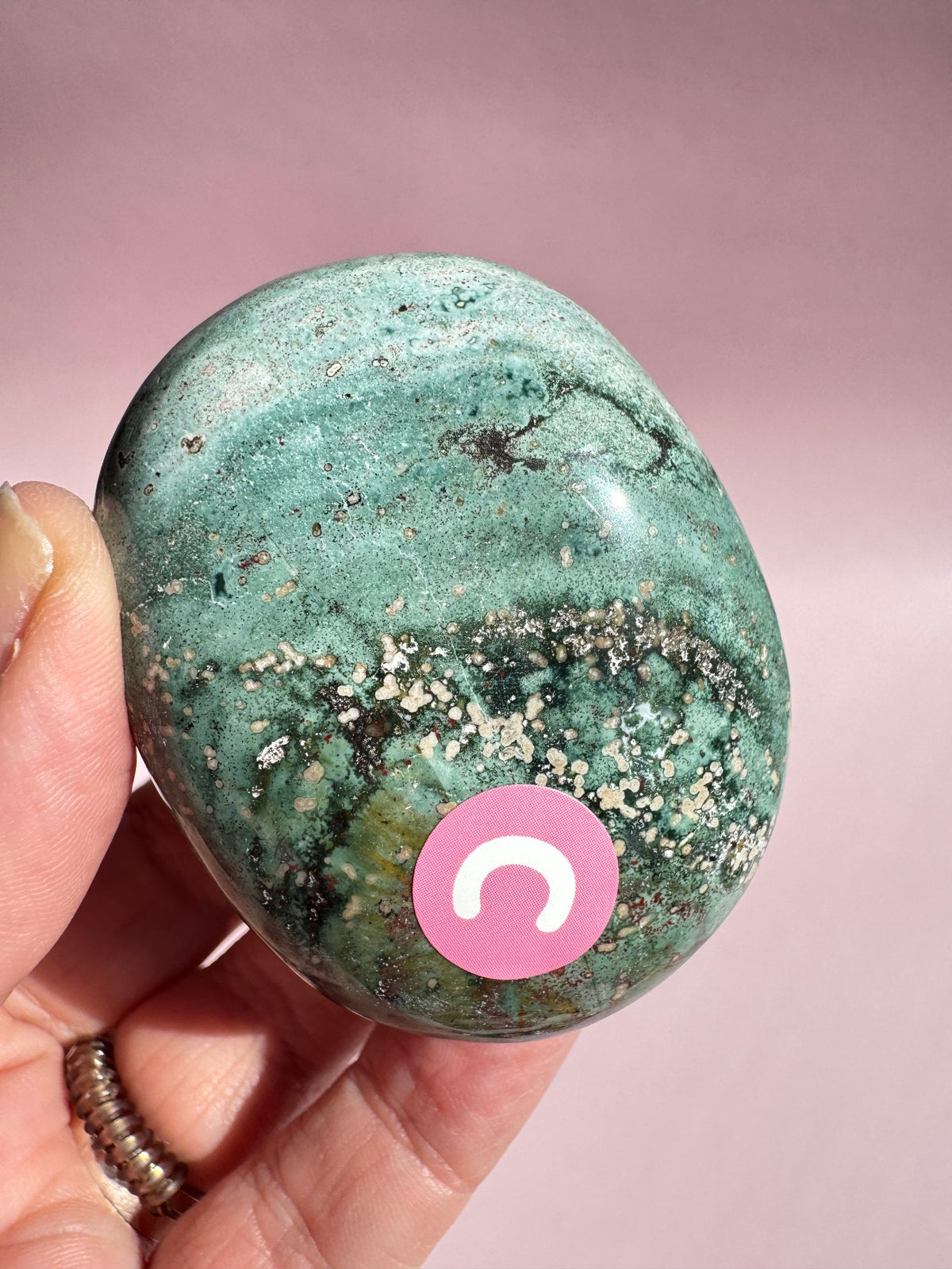 Unicorn Jasper Palm Stone - Item C
