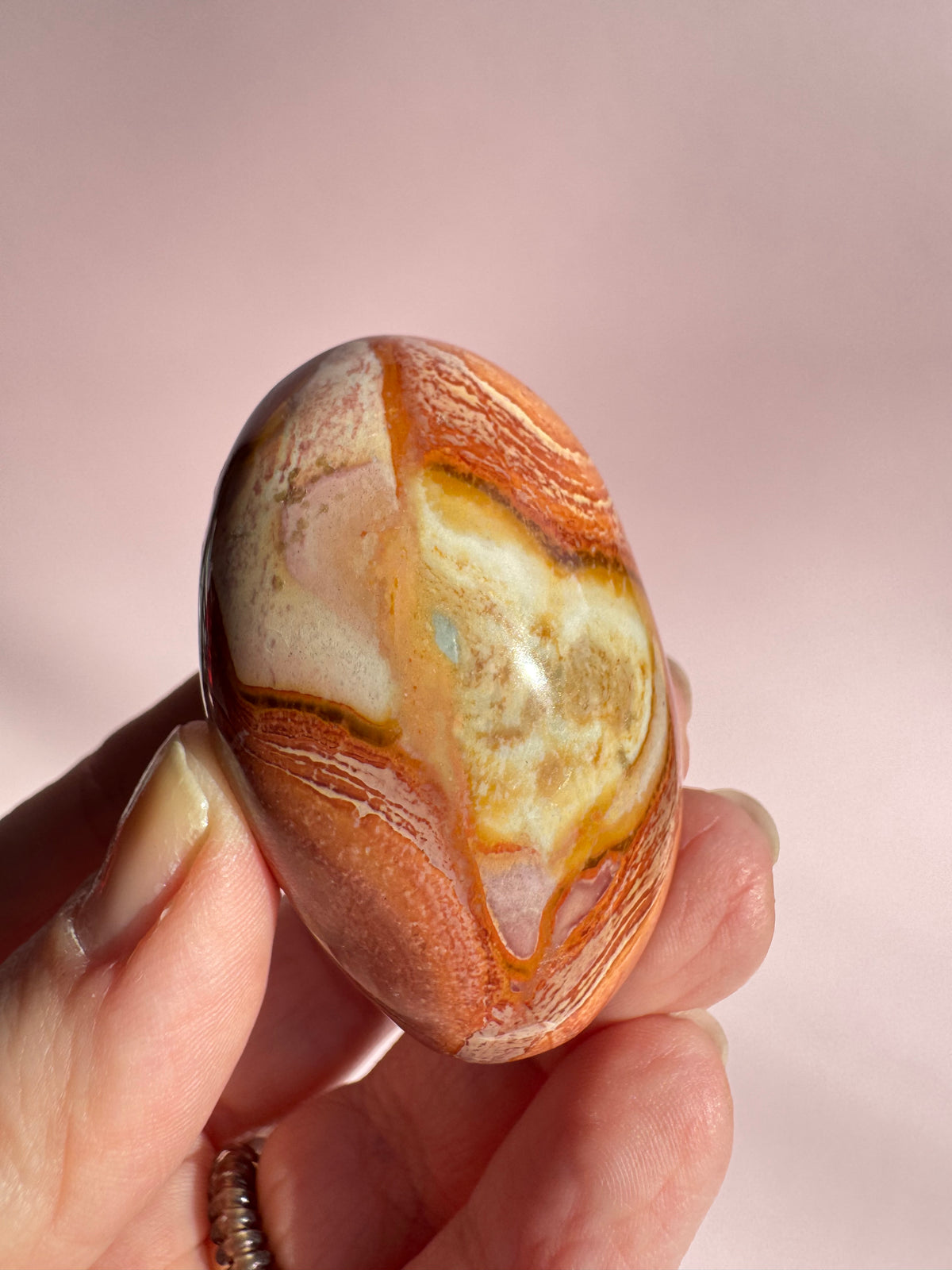 Polychrome Jasper Palm Stone - Item H