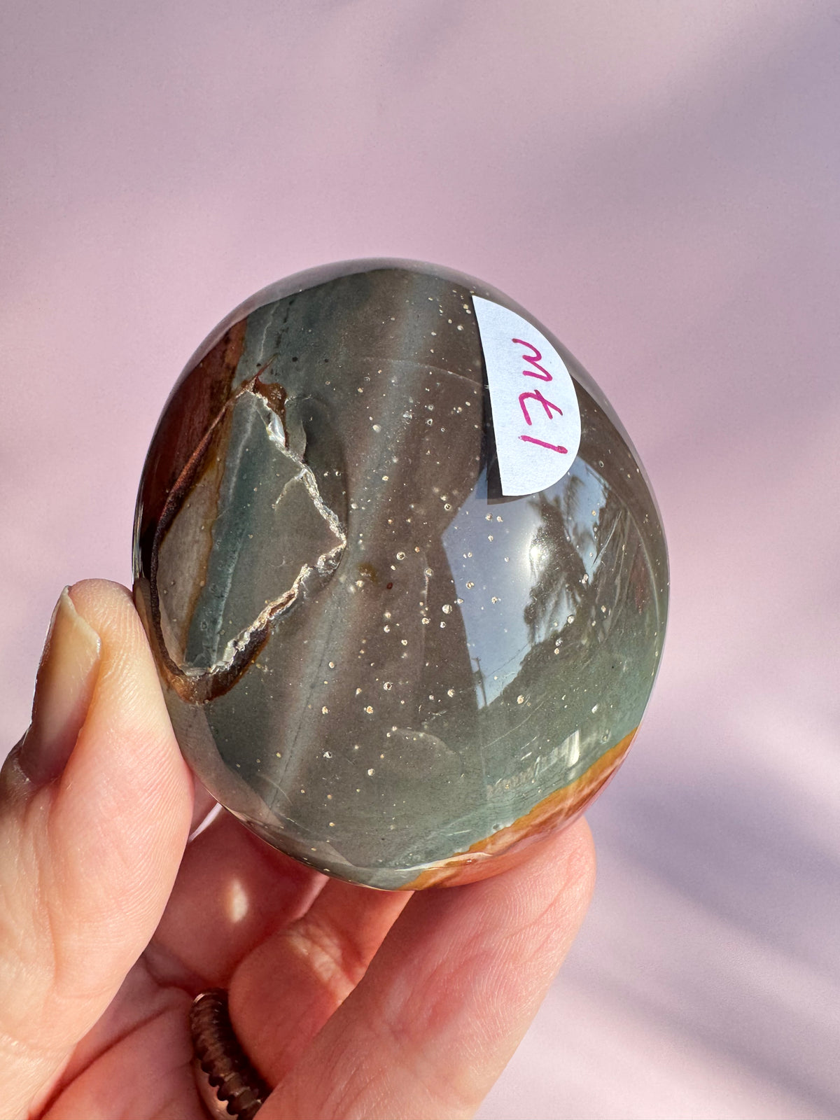 Polychrome Jasper Palm Stone - Item W