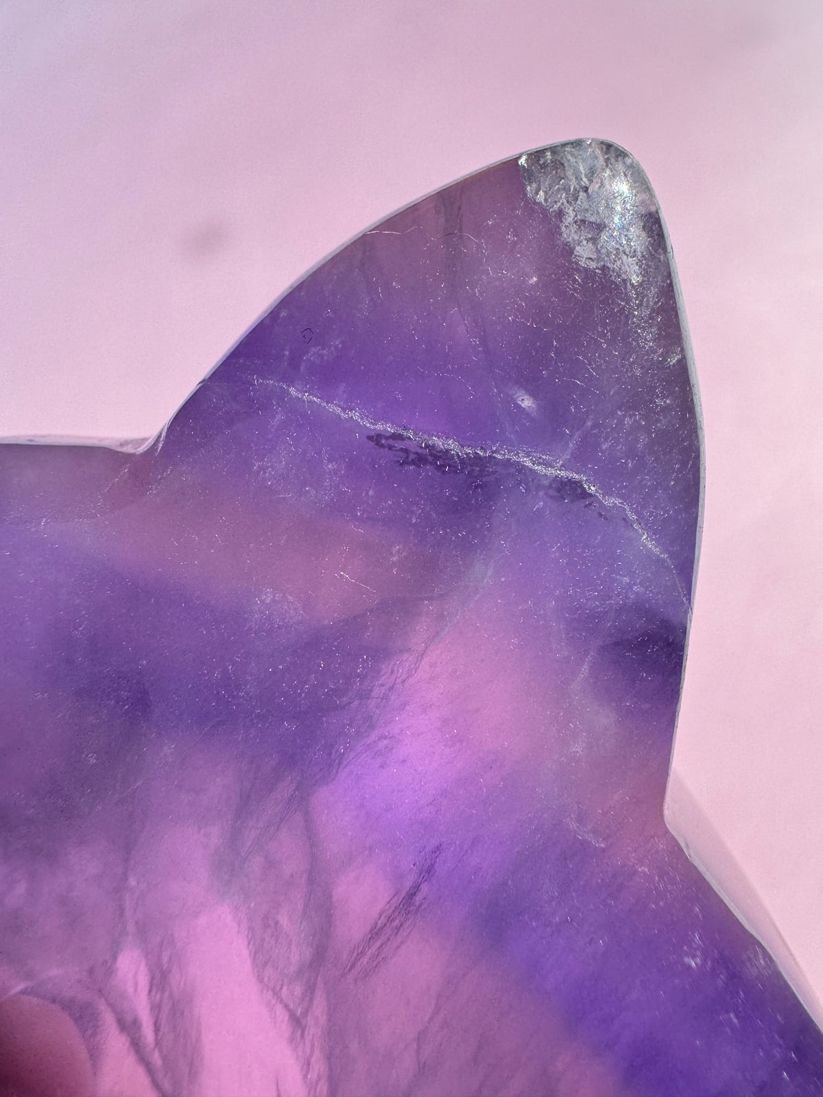 Purple Fluorite Cat Dish - Imperfect