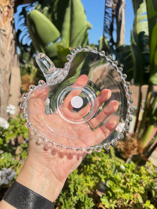 Candlewick Imperial Glass Heart Shaped Candy Bowl