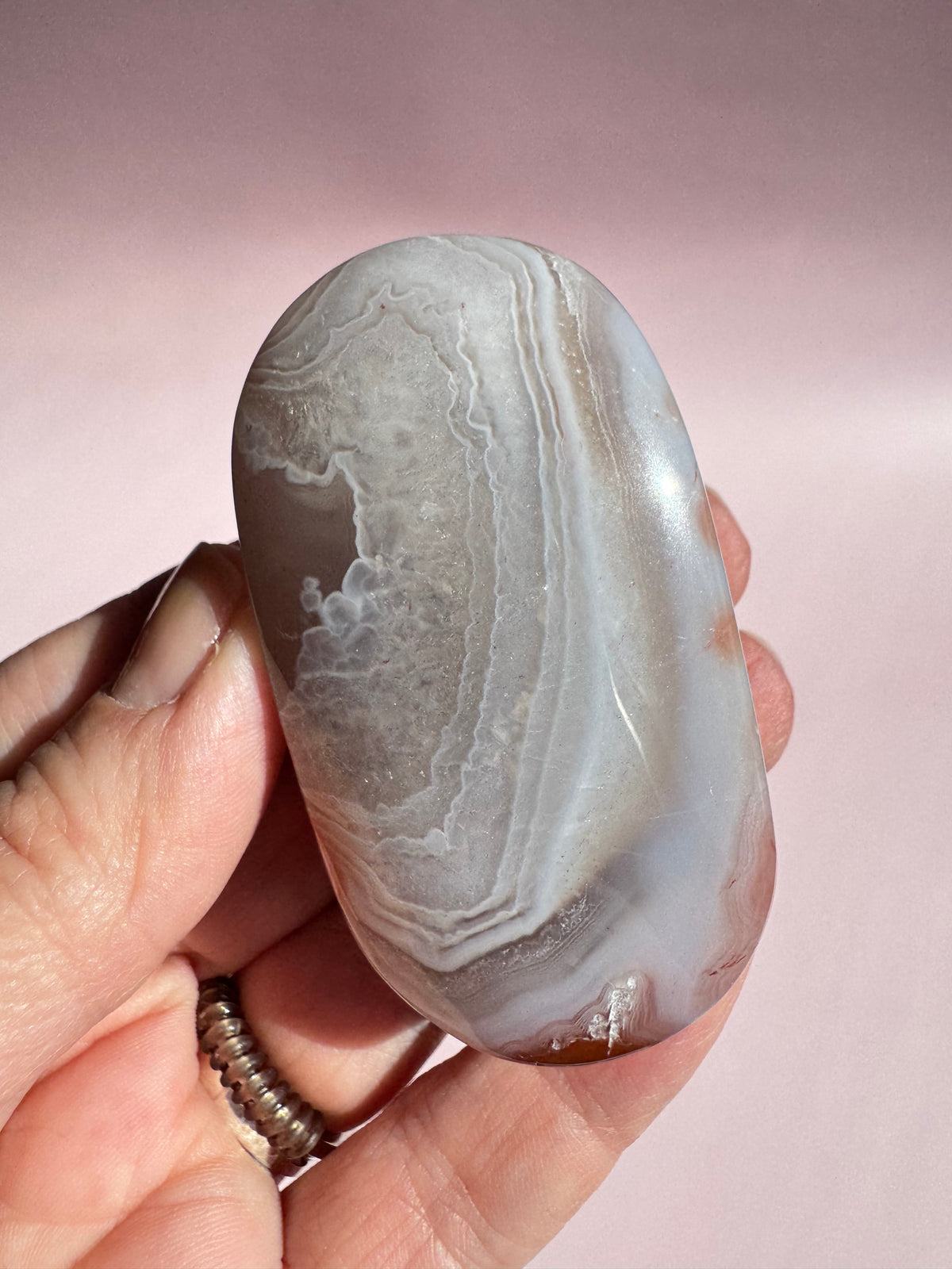 Carnelian Palm Stone - Item Q