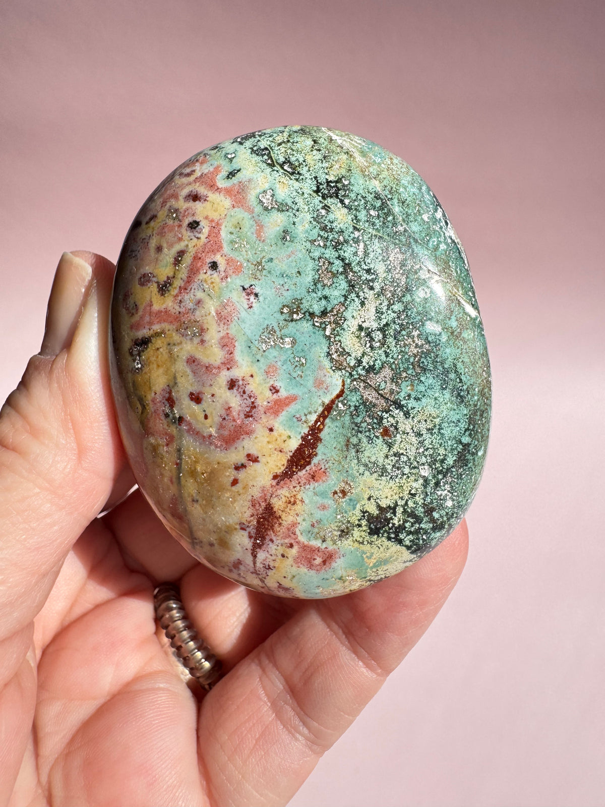 Unicorn Jasper Palm Stone - Item Q