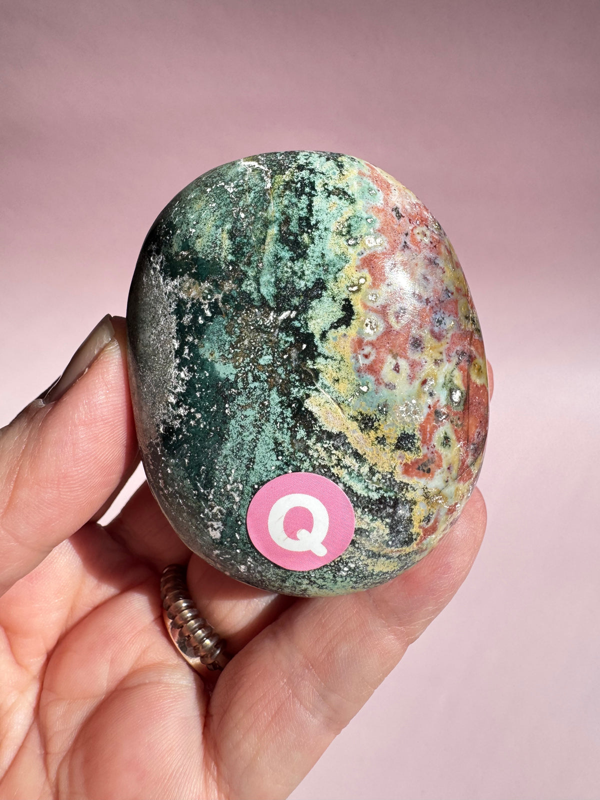 Unicorn Jasper Palm Stone - Item Q