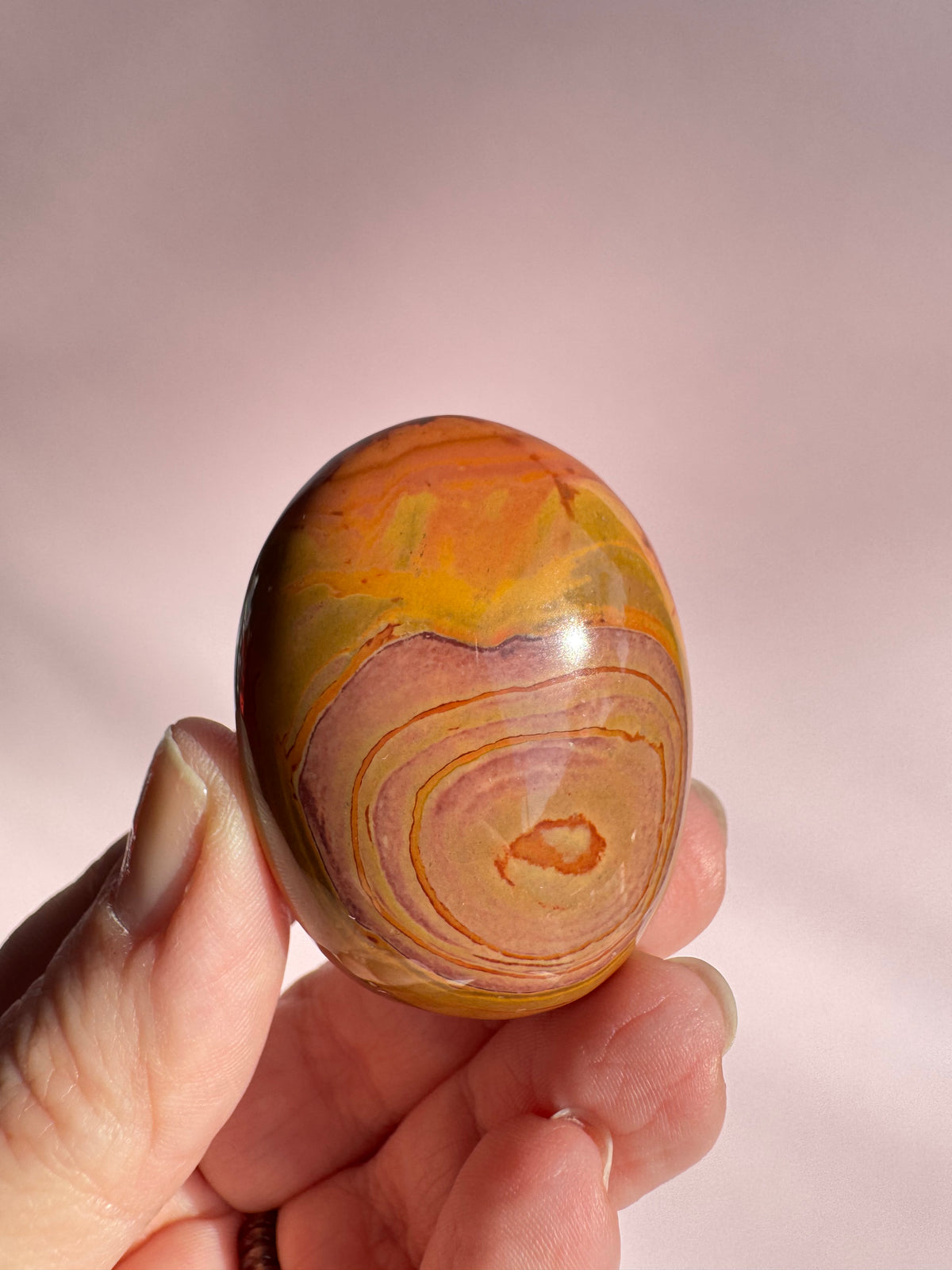 Polychrome Jasper Palm Stone - Item E