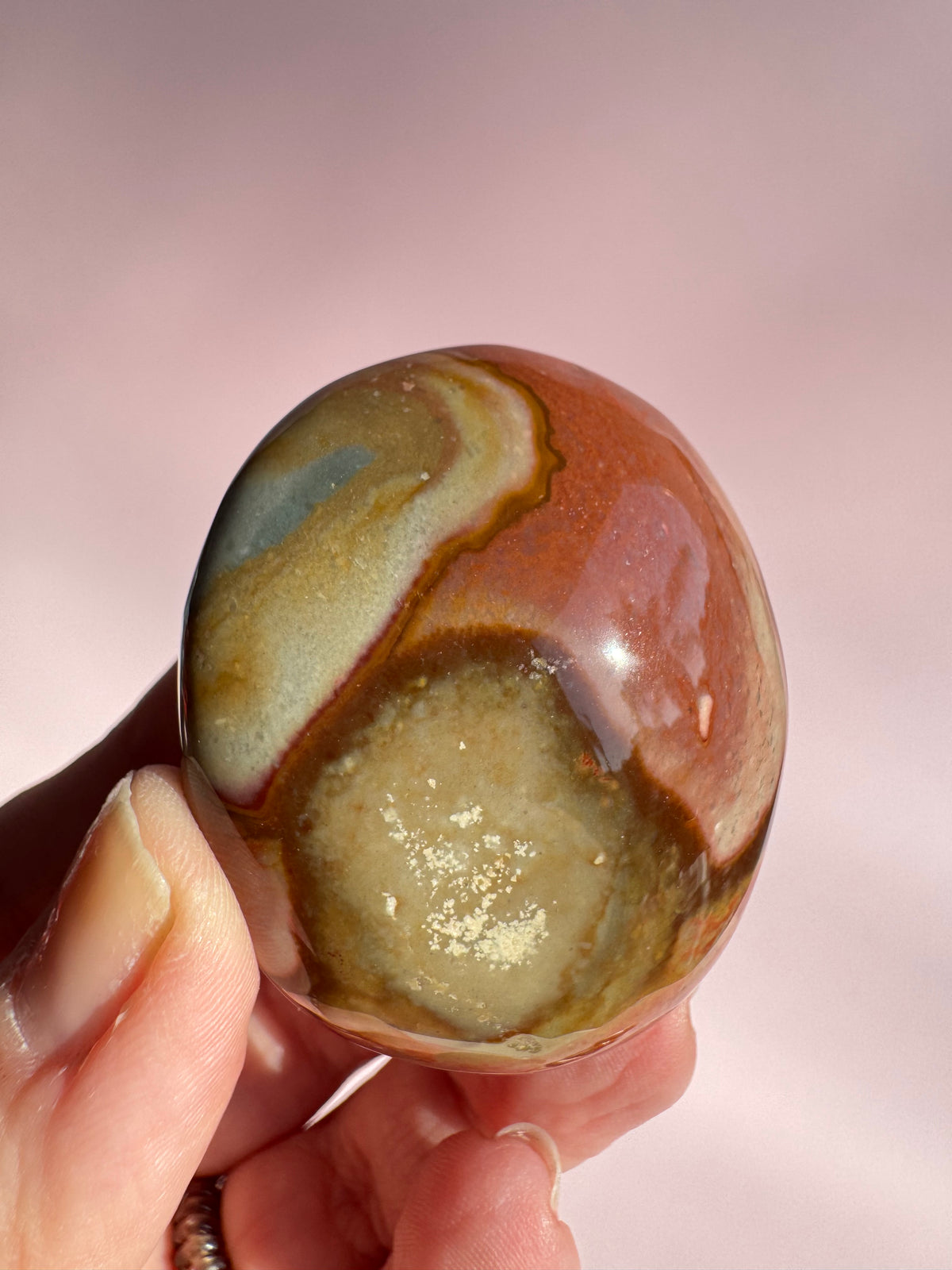 Polychrome Jasper Palm Stone - Item A