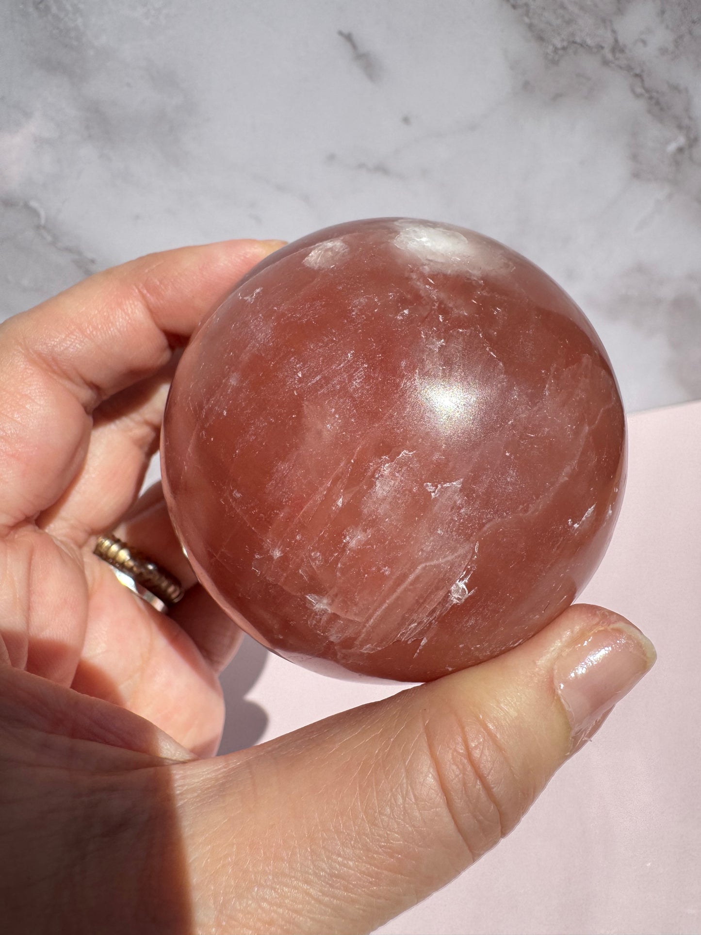 Rose Calcite Sphere
