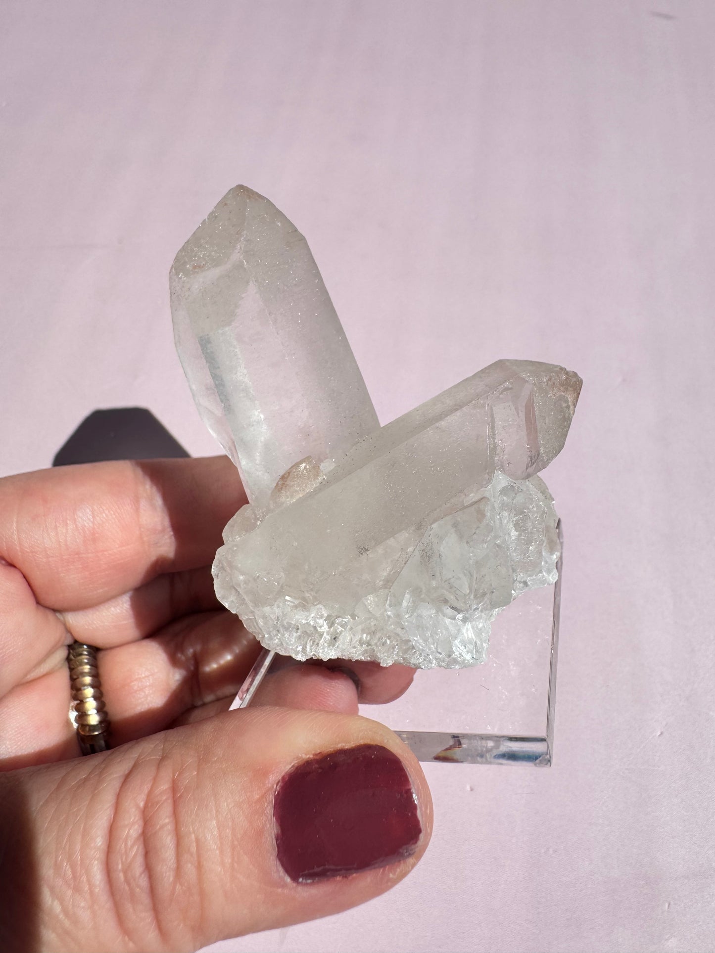Pink Quartz Cluster - Item D