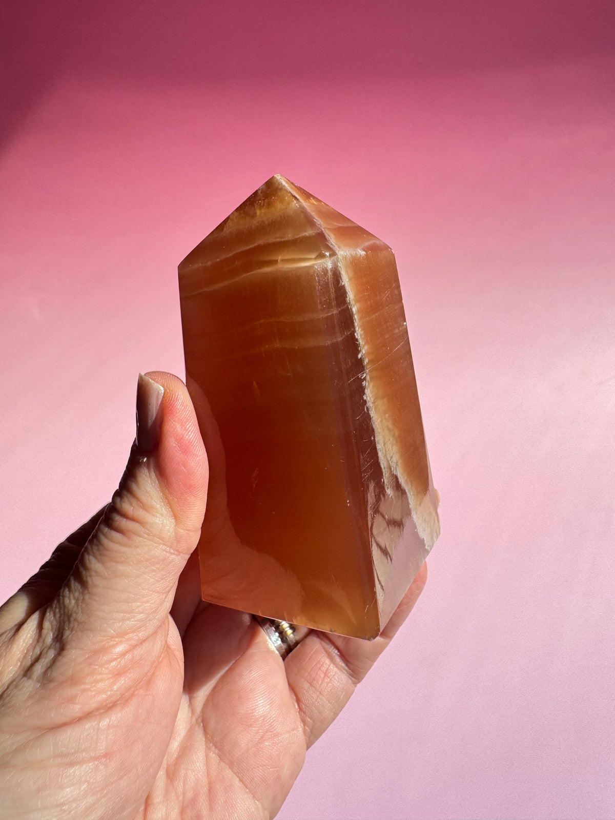 Honey Calcite Tower - ITEM E