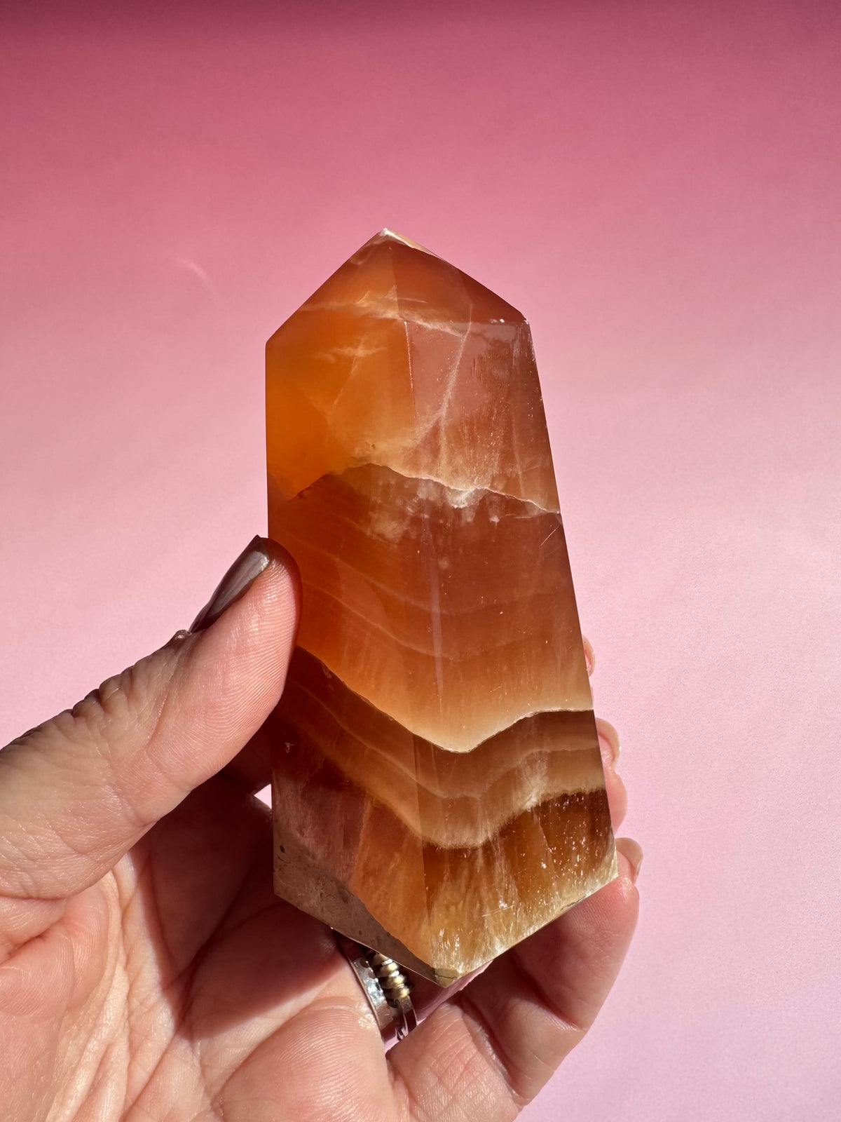 Honey Calcite Tower - ITEM B