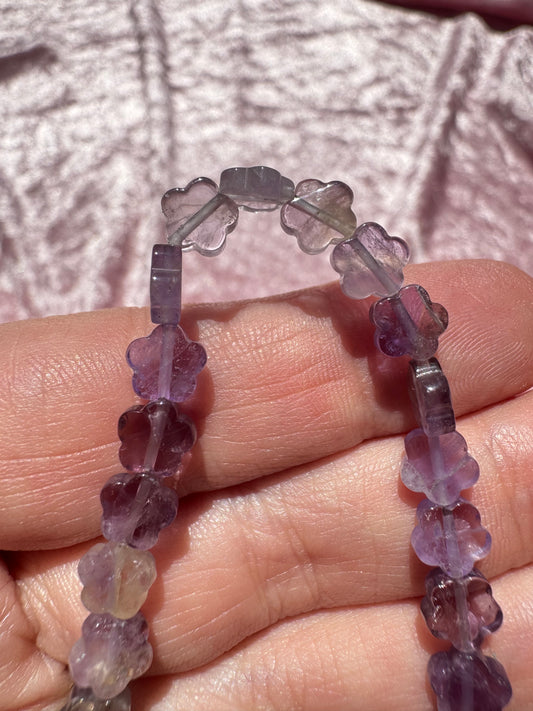 Amethyst Flower Bracelet (6.75")