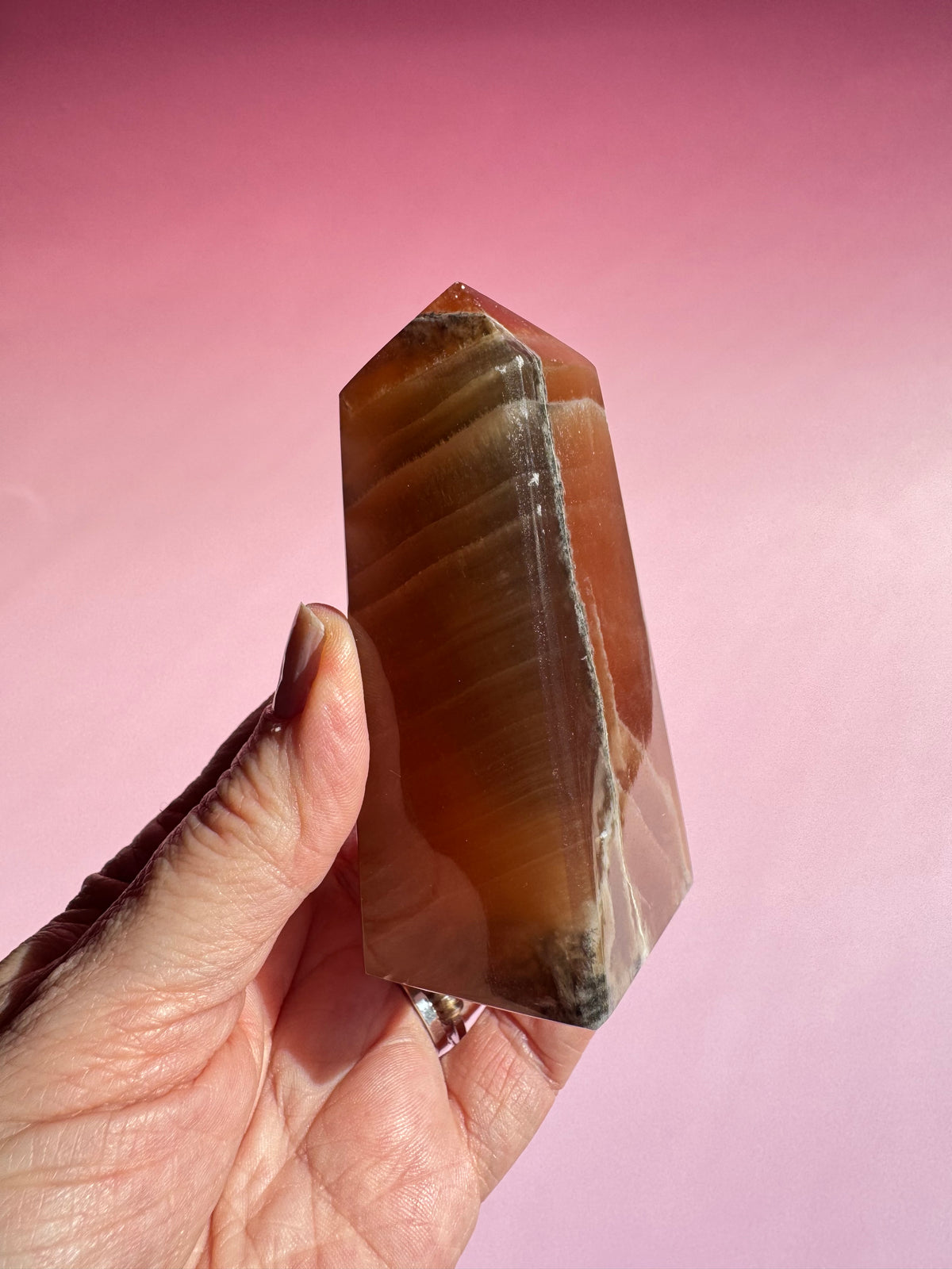 Honey Calcite Tower - ITEM C