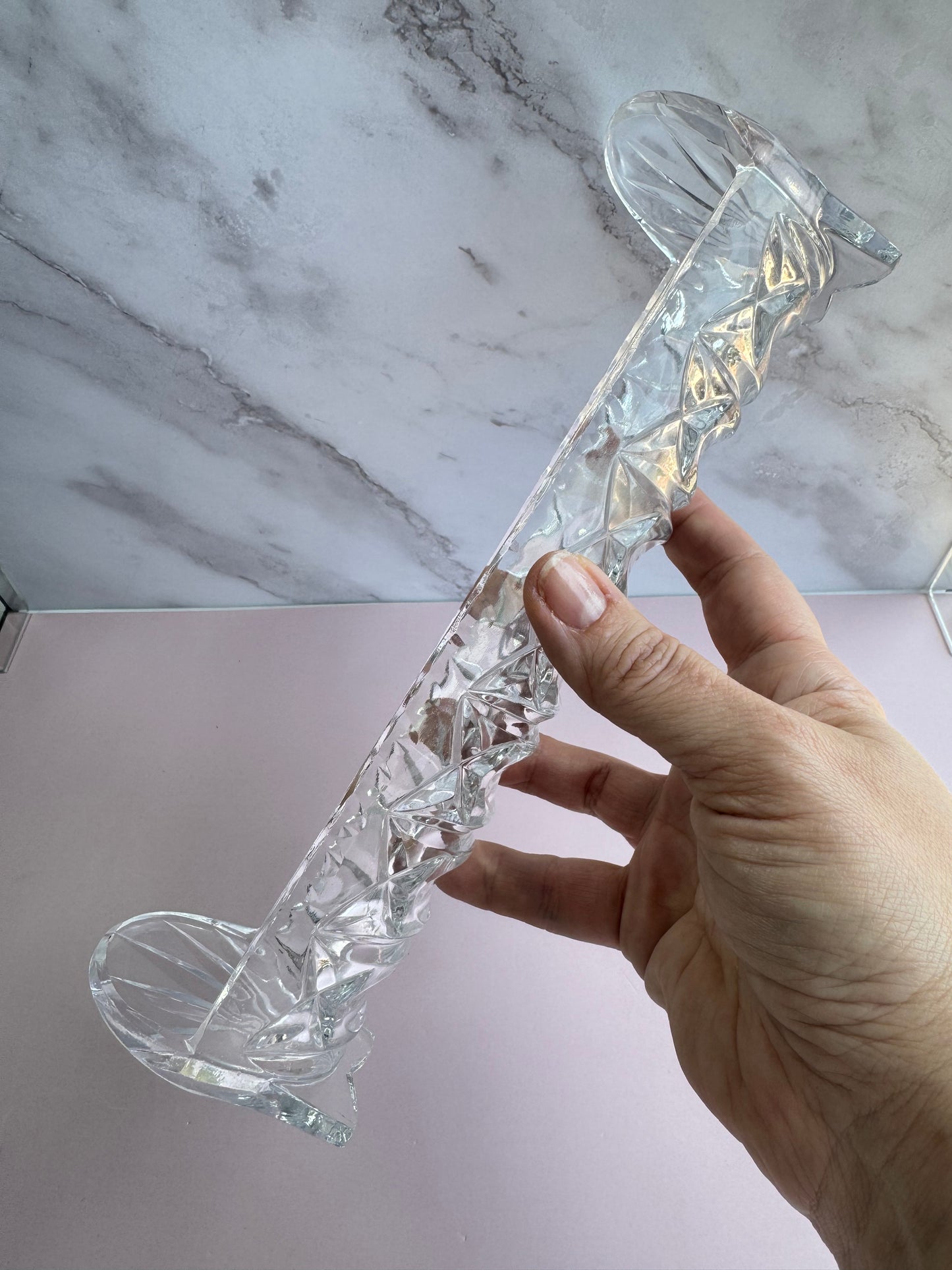 Long Cut Crystal Dish